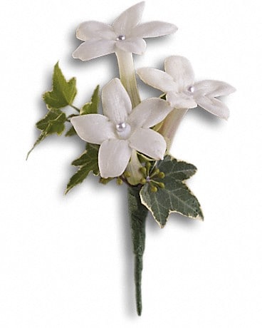 White Gloves Boutonniere Boutonniere