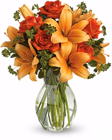 Fiery Lily and Rose