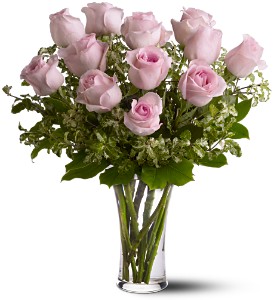 A Dozen Pink Roses in Hartley IA, Jackie's Floral Center