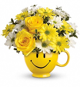 Teleflora's Be Happy Bouquet with Roses in Hartley IA, Jackie's Floral Center