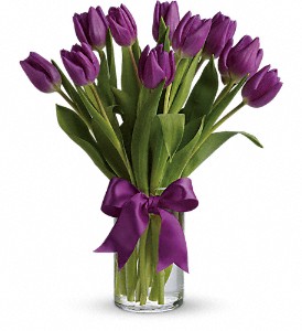 Passionate Purple Tulips in Hartley IA, Jackie's Floral Center