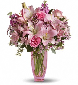 Teleflora's Pink Pink Bouquet with Pink Roses in Hartley IA, Jackie's Floral Center