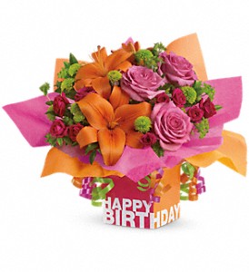 Teleflora's Rosy Birthday Present in Hartley IA, Jackie's Floral Center