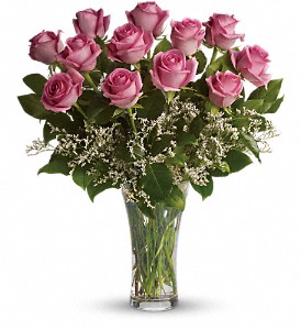 Make Me Blush - Dozen Long Stemmed Pink Roses in Hartley IA, Jackie's Floral Center