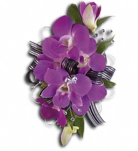 Purple Promise Wristlet in Hartley IA, Jackie's Floral Center