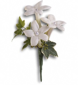 White Gloves Boutonniere in Hartley IA, Jackie's Floral Center