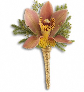 Sunset Orchid Boutonniere in Hartley IA, Jackie's Floral Center
