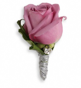 Roses And Ribbons Boutonniere in Hartley IA, Jackie's Floral Center