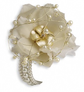 Shimmering Pearls Corsage in Hartley IA, Jackie's Floral Center