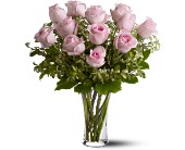 A Dozen Pink Roses in Hartley IA, Jackie's Floral Center